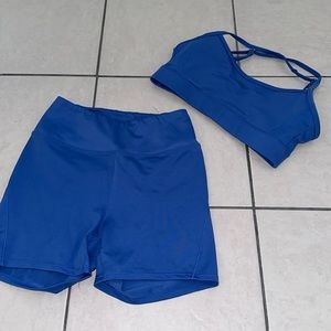 Blue 2 piece workout set
